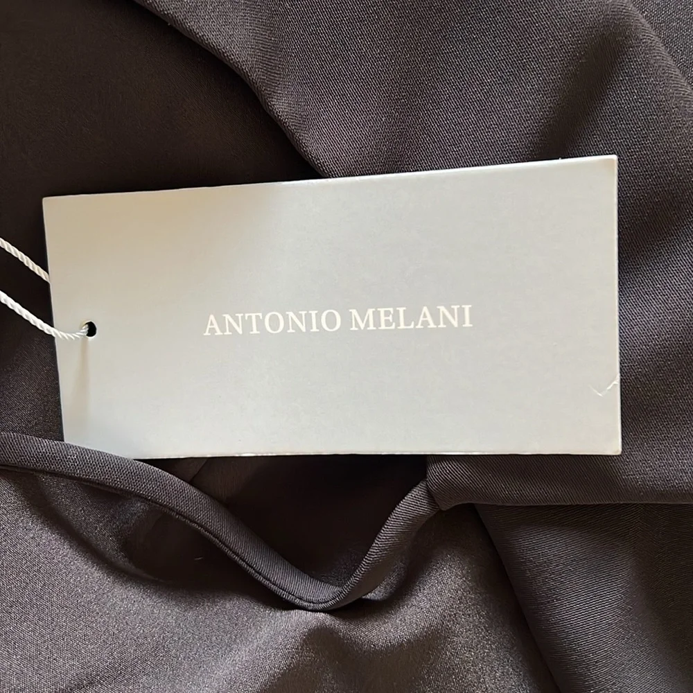 ๐ ANTONIO MELANI Black Jumpsuit with Sweetheart Neckline and Wide-Leg - Picture 17 of 17